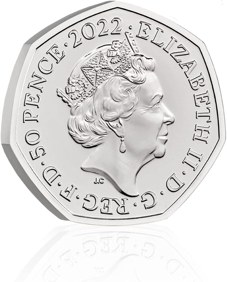 The Koin Club Royal Mint UK 100th Anniversary of Our BBC Brilliant Uncirculated BU 50p 2022