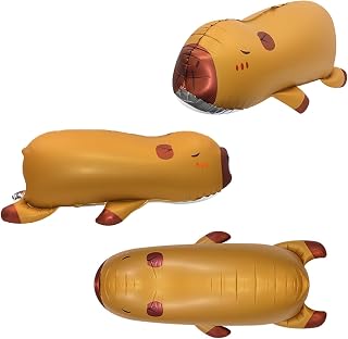 5pcs 3D Sleeping Capybara Balloon 36x18 Foil Helium Capybara Balloon Capybara Birthday Decorations, Capybara Party Decorations, Capybara Baby Shower, Capybara 1st Birthday Decoration
