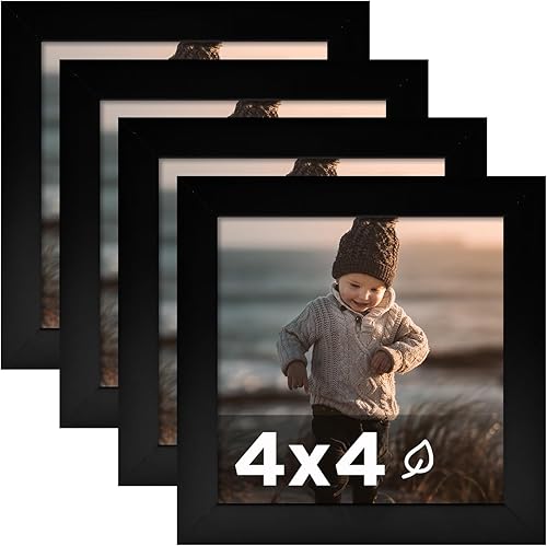 Vista 191 de KINLINK Juego de 4 portarretratos de 12 x 12 pulgadas, cuadrados de madera mate de 8 x 8 pulgadas con plexiglás para 8 x 8 pulgadas con paspartú