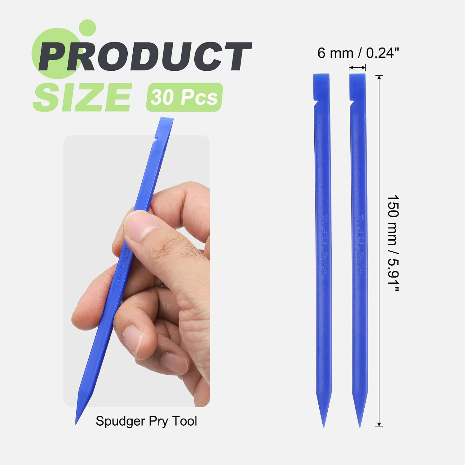 PATIKIL 6 x 150 mm Spudger Pry Tool, 30Pcs Antistatic Plastic Dual Ends Opening Pry Repair Tools Kit for Smart Mobile Phone Tablet Laptop PC Game Machine Electronics Devices, Blue image 2