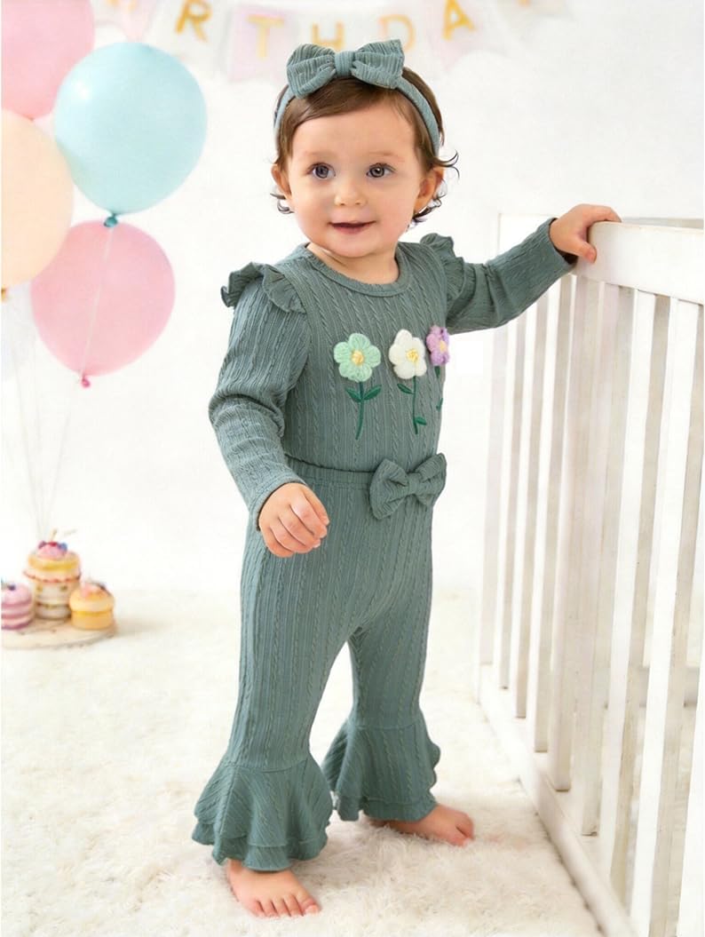 Vibebox Baby Girl Clothes Fall Winter Coming Home Outfits Preemie-12 Months image 3