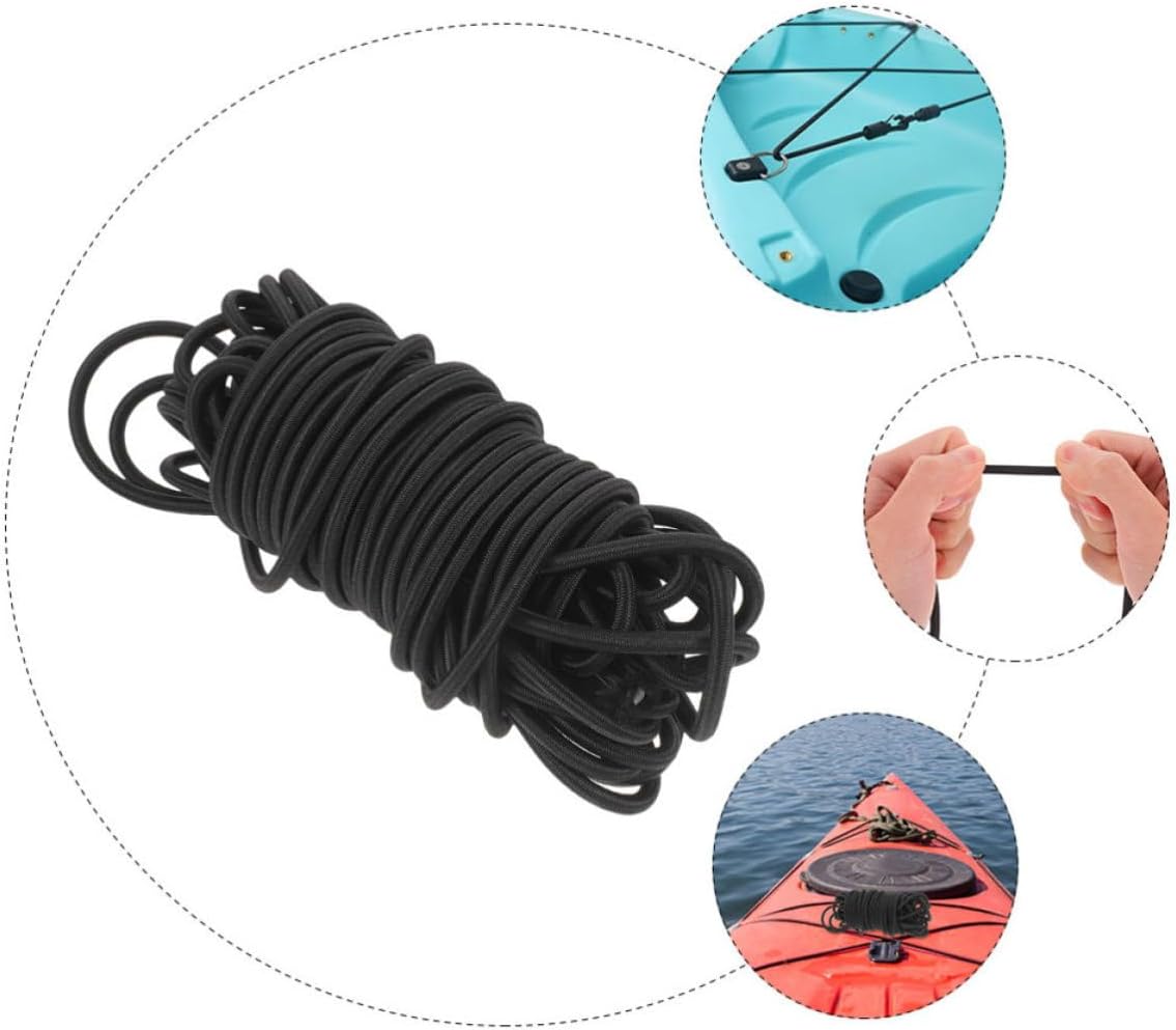Black Round Elastic String Cord Easy to Tie 1 Roll High Density Rubber and Yarn Material with Wide Uses for Shoes for Trainers and Casual Shoes