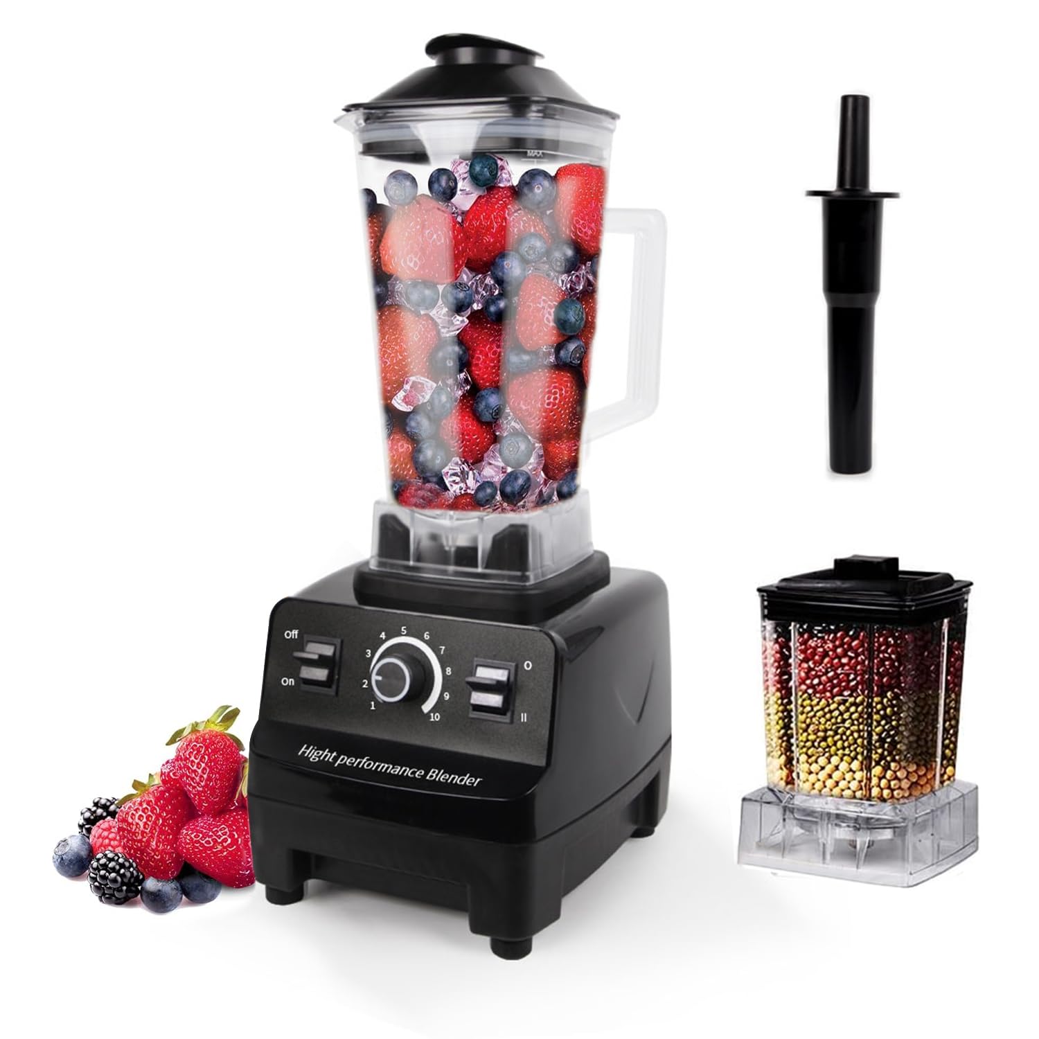 Gziztx 2 in 1 Blender and Smoothie Maker, 2L High-Speed Blender