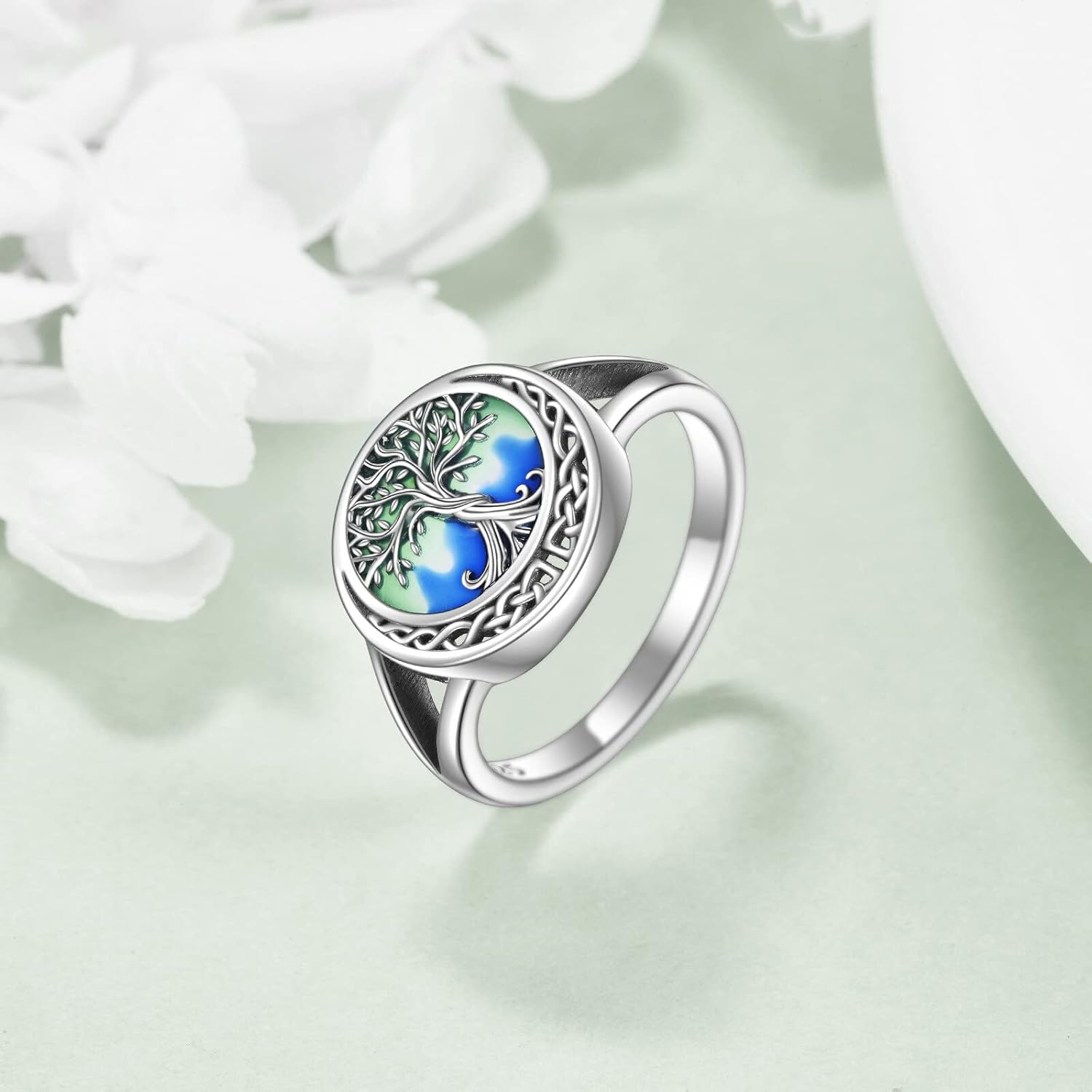 ONEFINITY Tree of Life Rings Sterling Silver Celtic Knot Tree of Life Rings Family Tree Jewelry Gifts for Women - Image 3