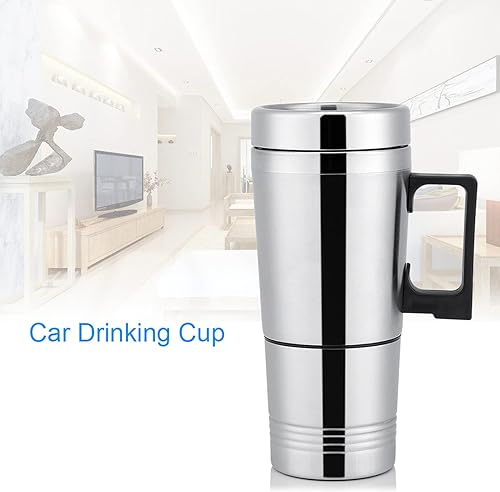 Miniatura 5 de Taza de calefacción eléctrica para automóvil, 12 V24 V, 10.1 fl oz, taza eléctrica para café, té, agua, botella de bebida (24 V)
