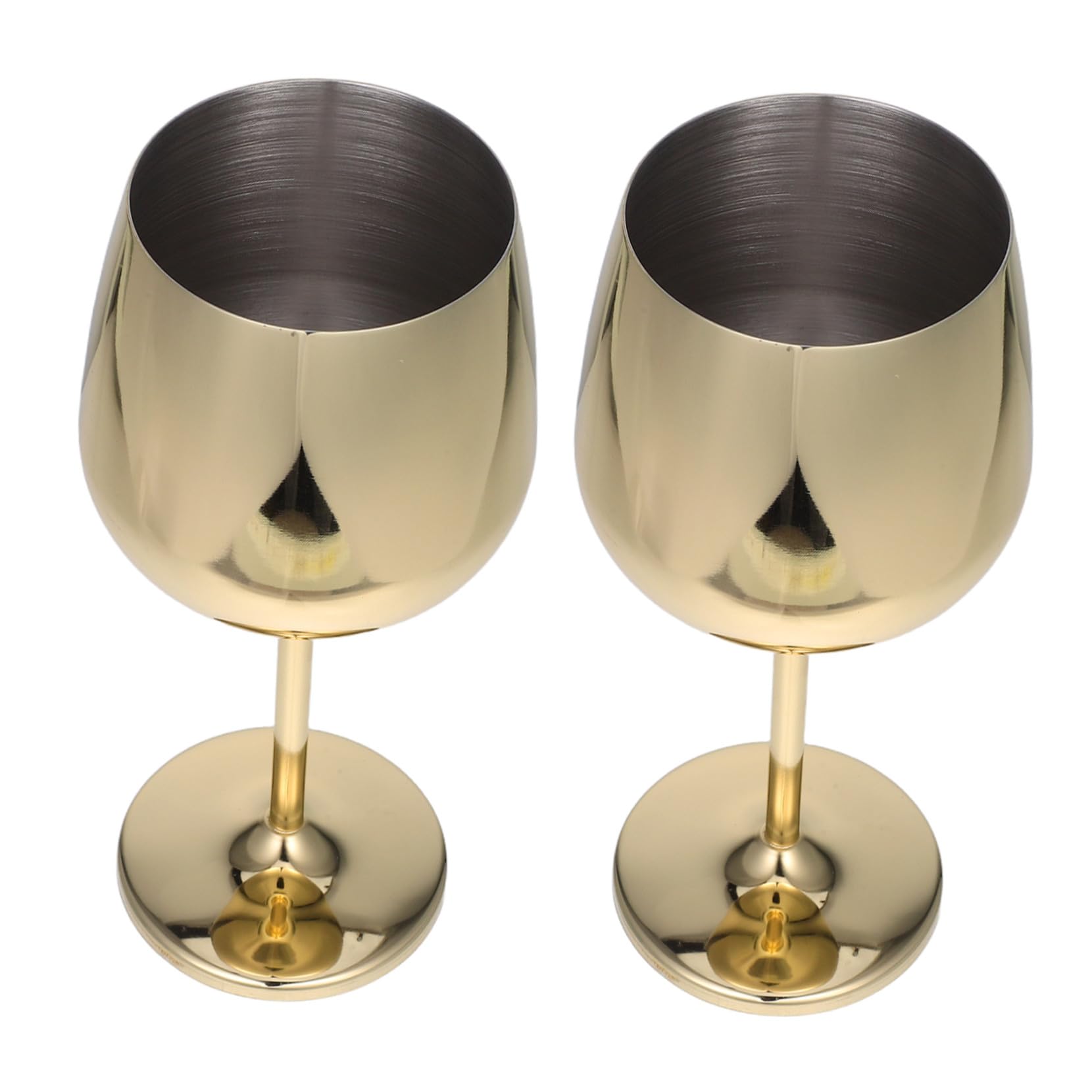 Verres à vin en acier inoxydable dorés pour des souvenirs uniques