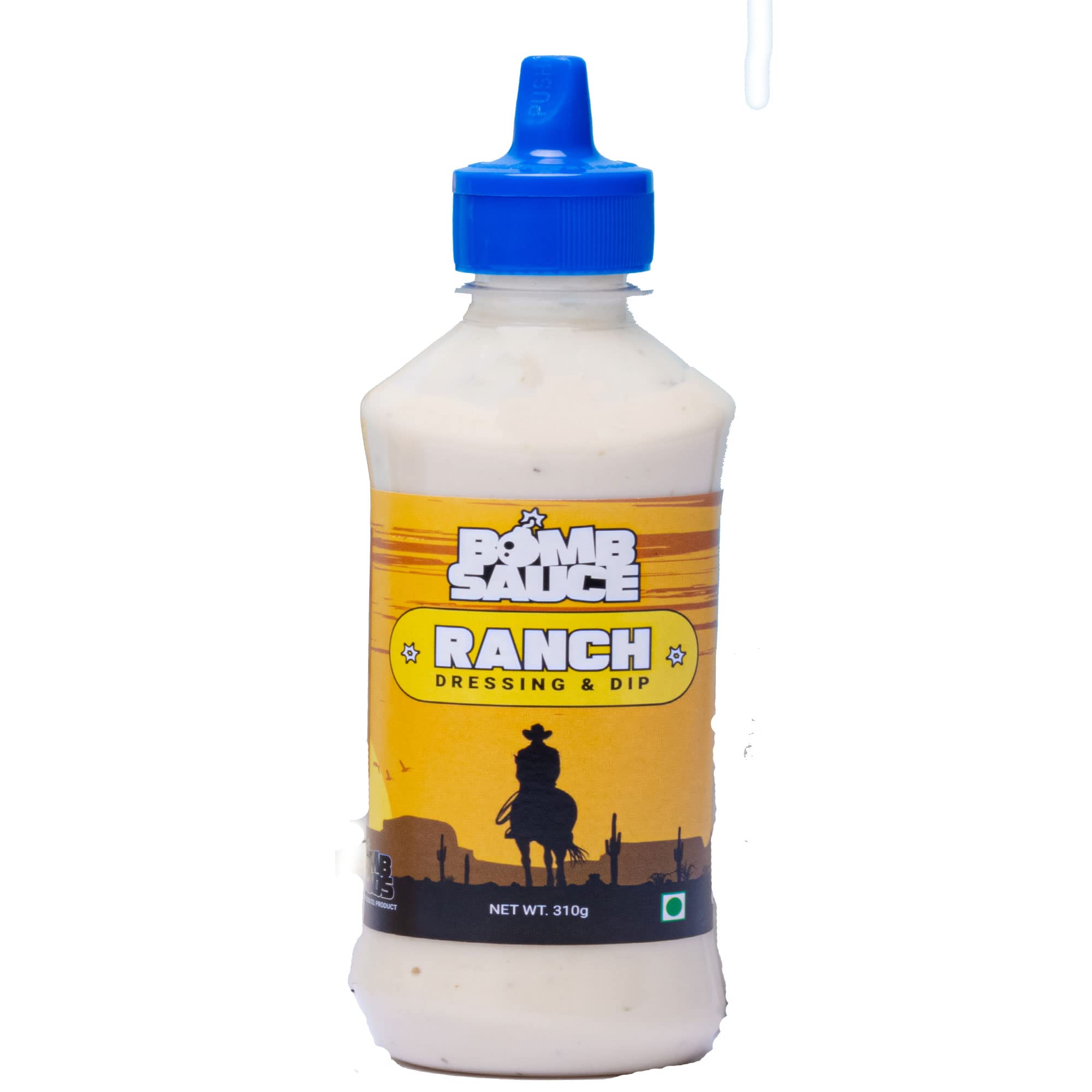 Bomb Sauce Ranch Dressing & Dip Mayonnaise Sauce for Grills, Buffalo Wings or Sautéed Veggies | Goes well with Salads & Barbeques | Gluten Free, No MSG & Trans Fat (310 g)