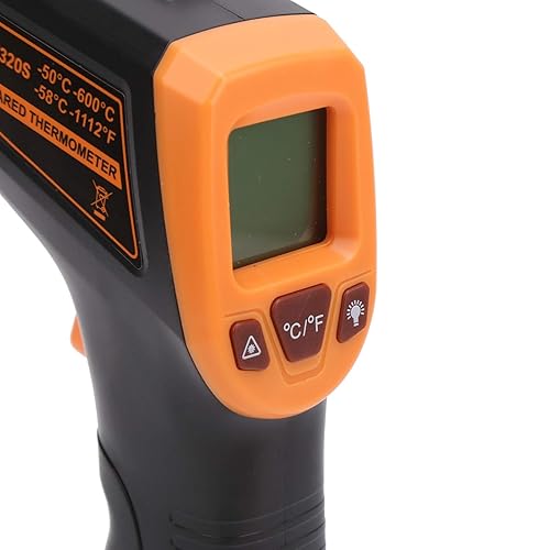 Miniatura 6 de Pistola de medición de temperatura, termómetro infrarrojo, termómetro industrial, con pantalla LCD GM320S para tuberías de agua caliente, superficie
