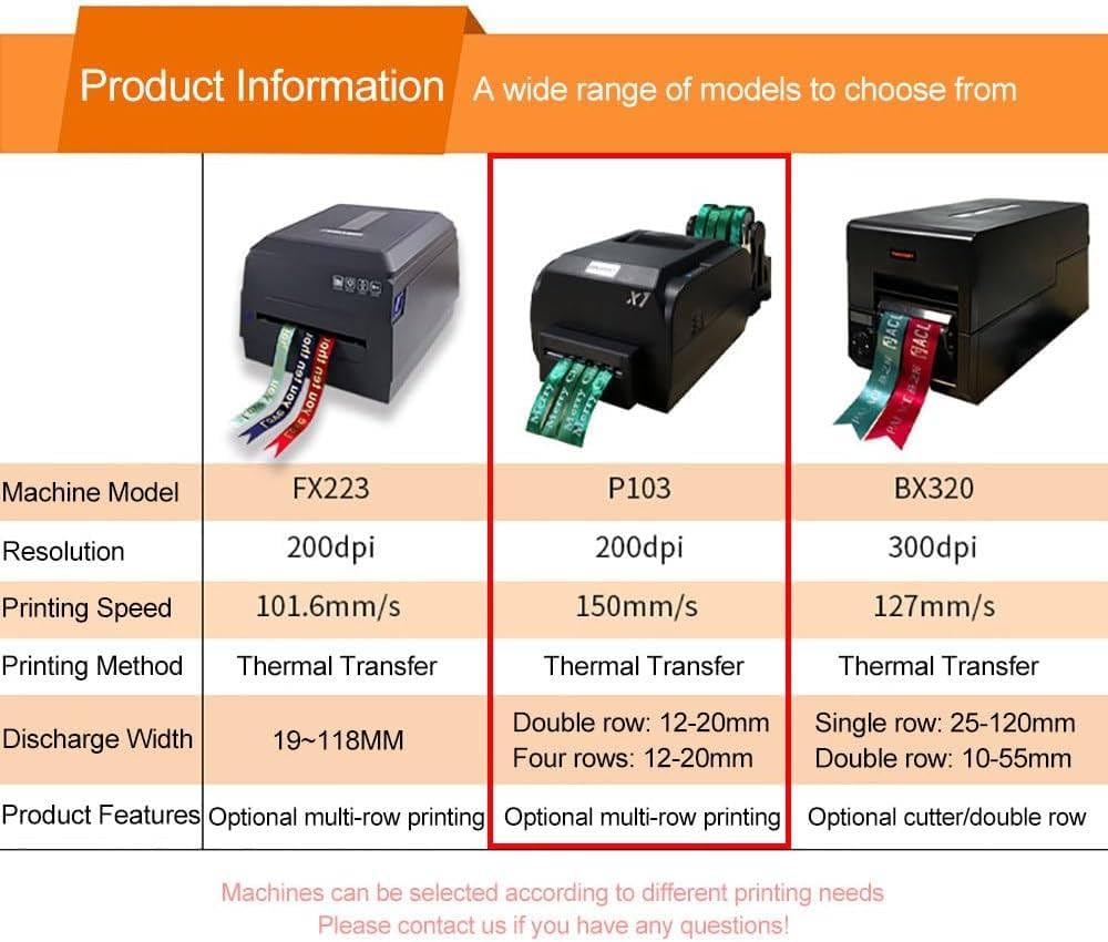 Macchina da stampa per nastro di raso, stampante per nastro digitale a 4 righe, macchina da stampa per affrancatura di confezioni regalo, larghezza 12-20 mm, 200 DPI 150 MM/S