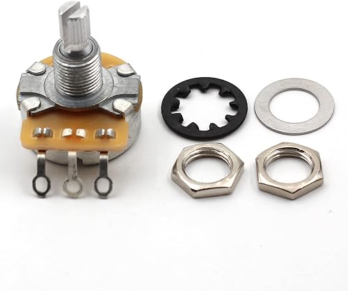 Miniatura 5 de The Art of Tone Kit de piezas de guitarra eléctrica: Audio Taper CTS 500k Pot: Juego de 4 (4X) eje dividido, reemplazo para potenciómetro Fender