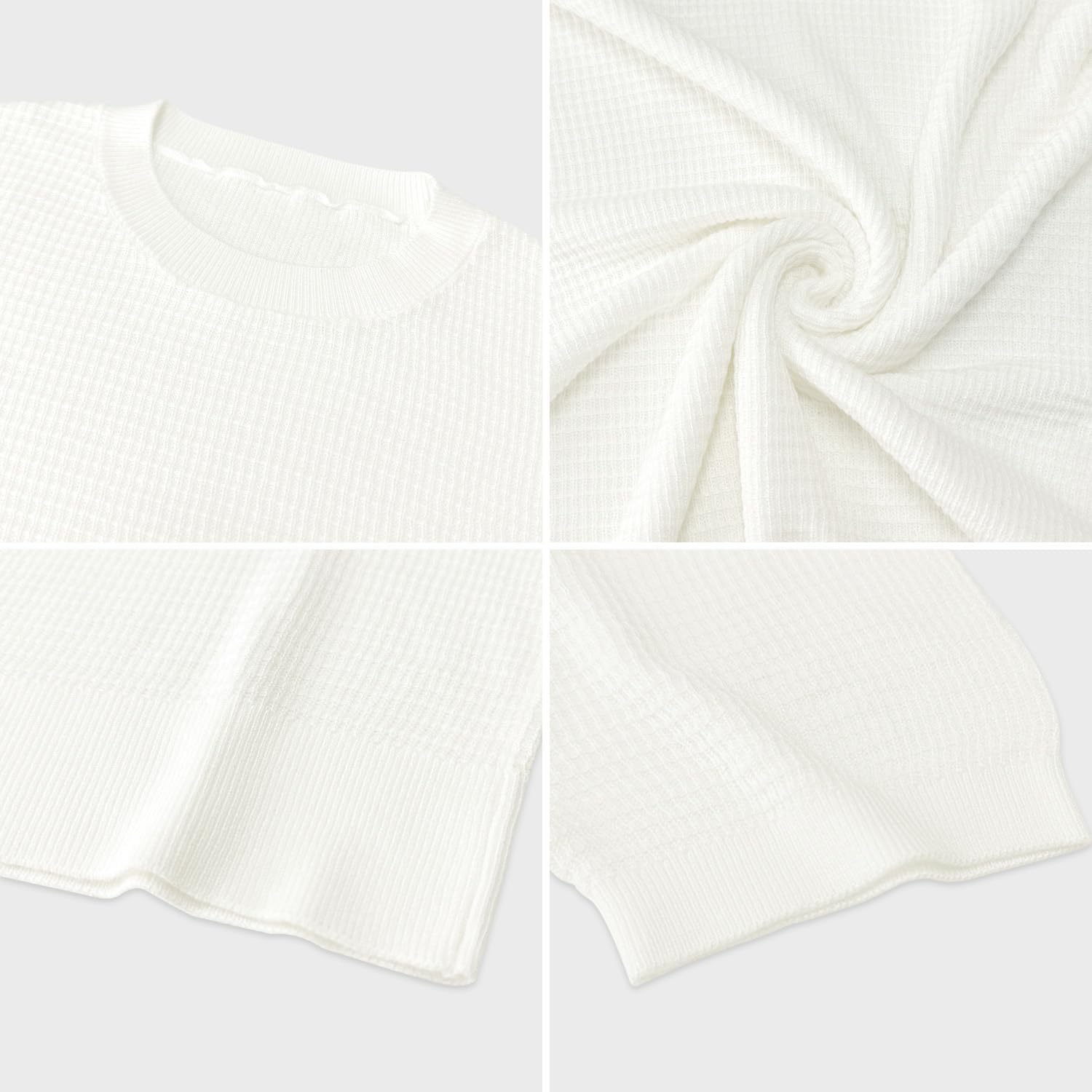 LOGEEYAR Men's Fashion Crewneck Knitted T-Shirts Short Sleeve Textured Pullover Tees Casual Waffle Knit T Shirts for Men - Image 5