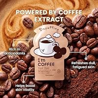 TONYMOLY I'm Coffee Sheet Mask - Hydrating Depuffing Korean Face Mask — image 4