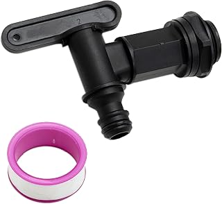 Plastic Snap-Fit Water Butt Rain Barrel Tap - Black，Water Butt Rain Water Collection Barrel Tap, Black Plastic Push-Fit