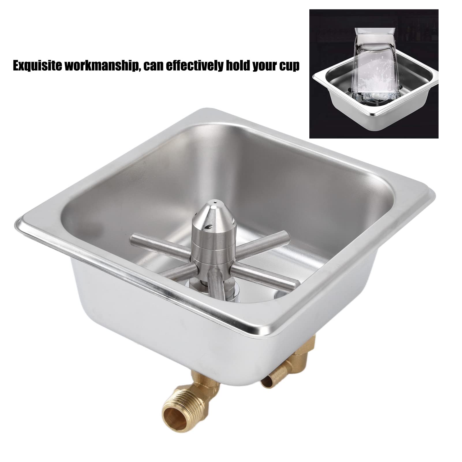 Sciacquatrice per Vetro in Metallo per lavello da Cucina, lavello da Cucina Sciacquatrice per Vetro Detergente per rondella per Tazza di Vetro in Acciaio Inossidabile per Bar dell'hotel caffè Latte