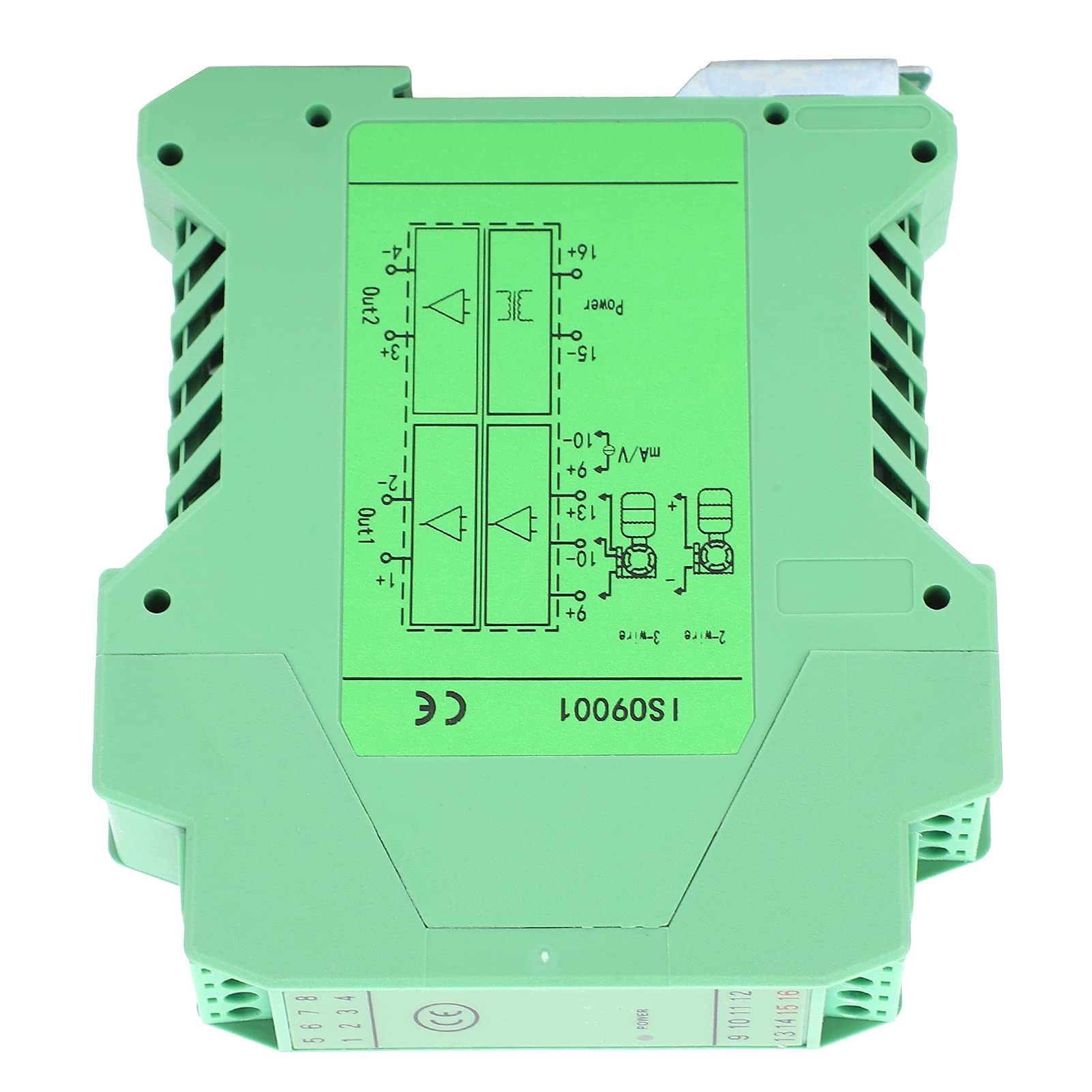 DC -Signalisolatorstromspannungssender DIN -Schienenhalterung 1 -in 2 -out 0–10 V bis 4-20 mA GLG