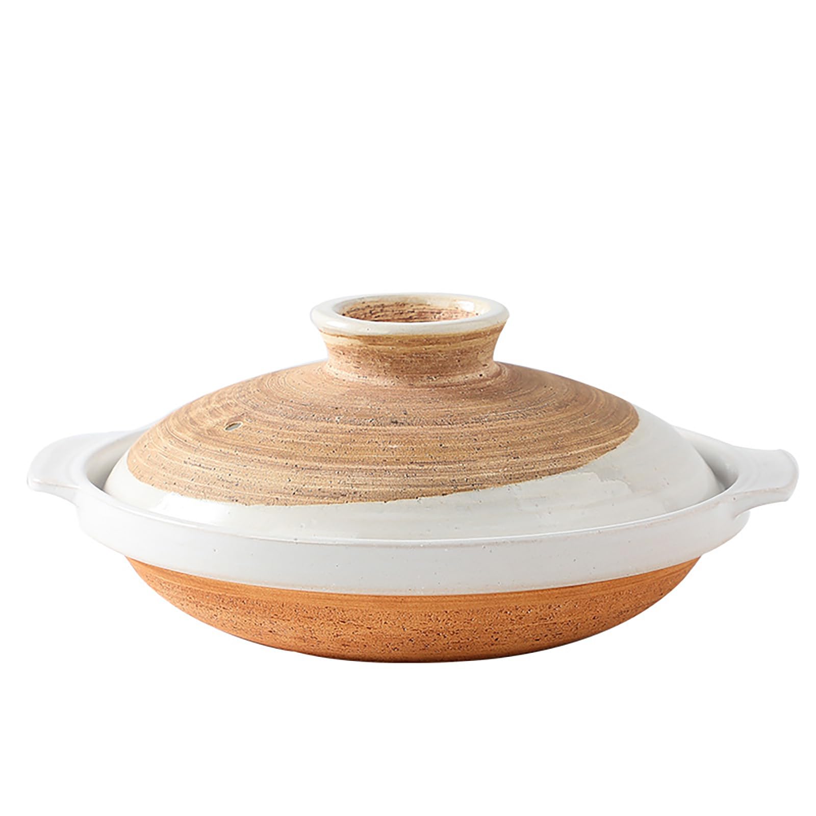 Pot japonais Donabe Shabu en argile, casseroles Bibimbap(0.9 Quarts)