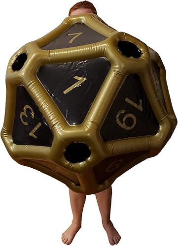 Miniatura 5 de Black Bazaar Dados grandes D20 inflables extra grandes gigantes para juegos DND RPG de mesa Juego de rol Calabozos y dragones