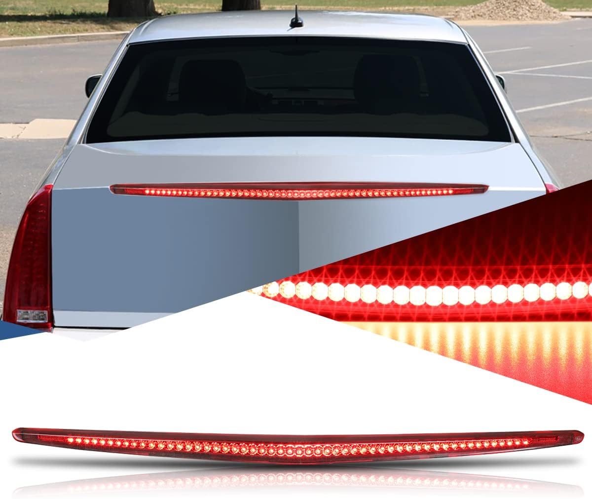 Full LED Third Brake Light For 2006-2011 Cadillac DTS – Red Lens, Bright & Stylish