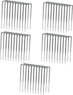 NOLITOY 50 Peças De Pregos De Jardim Revestidos Estacas De Barreira Estacas De Metal Para Terra Estacas De Relva Astro Lonas Para Barracas De Acampamento Para Serviço Pesado Lonas Pesadas