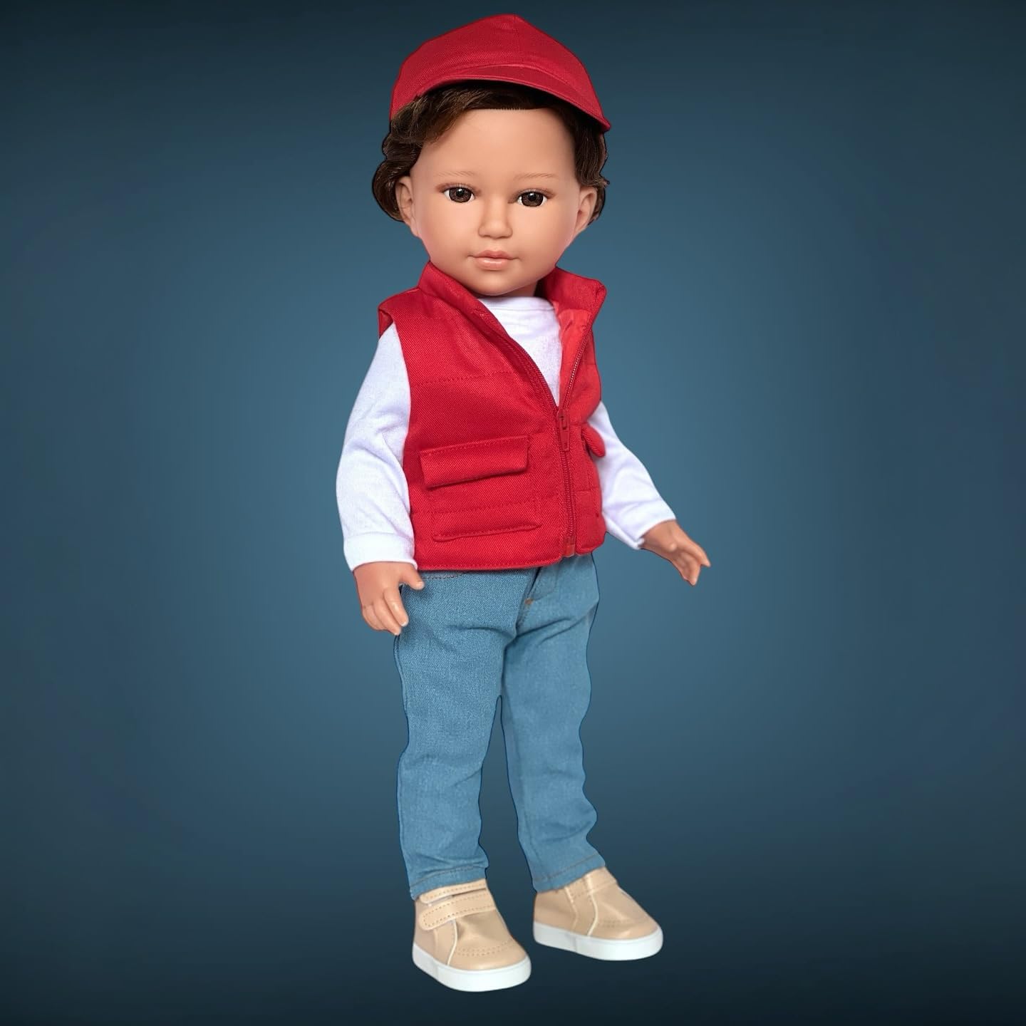 Kennedy and Friends Complete Outfits for 18 Inch Fashion Girl Dolls- 18 Inch Doll Clothes That Fits All 18 Inch Dolls (Red Set for Boys)