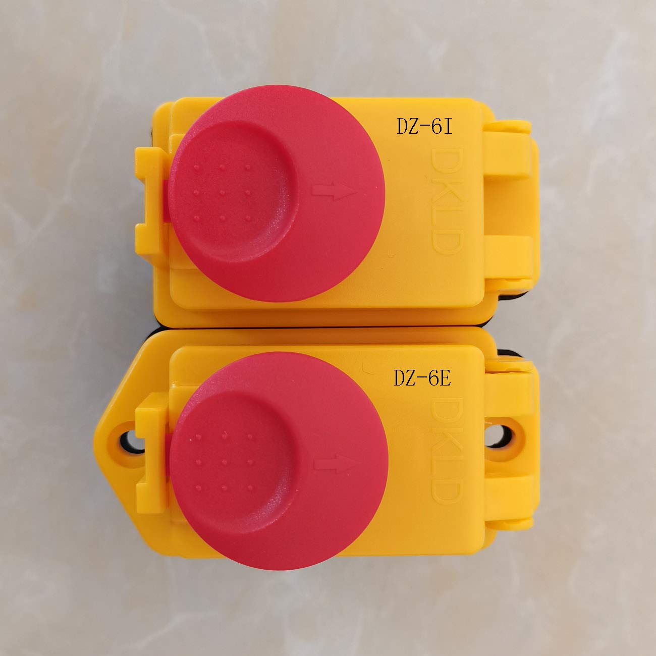Commutateur électromagnétique DKLD DZ-6I Interrupteurs à bouton-poussoir d'arrêt d'urgence pour équipement de machine-outil industriel Ac 250V 16 (15) A 5E4 DZ-6 IP55