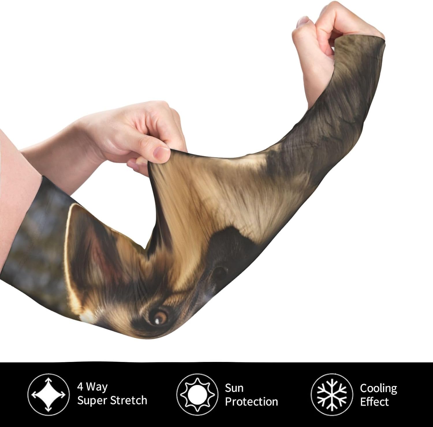 German Shepherd Arm Sleeve for Men Women UV Protection Cooling Sun Sleeves Compression Tattoo Sleeve Cover