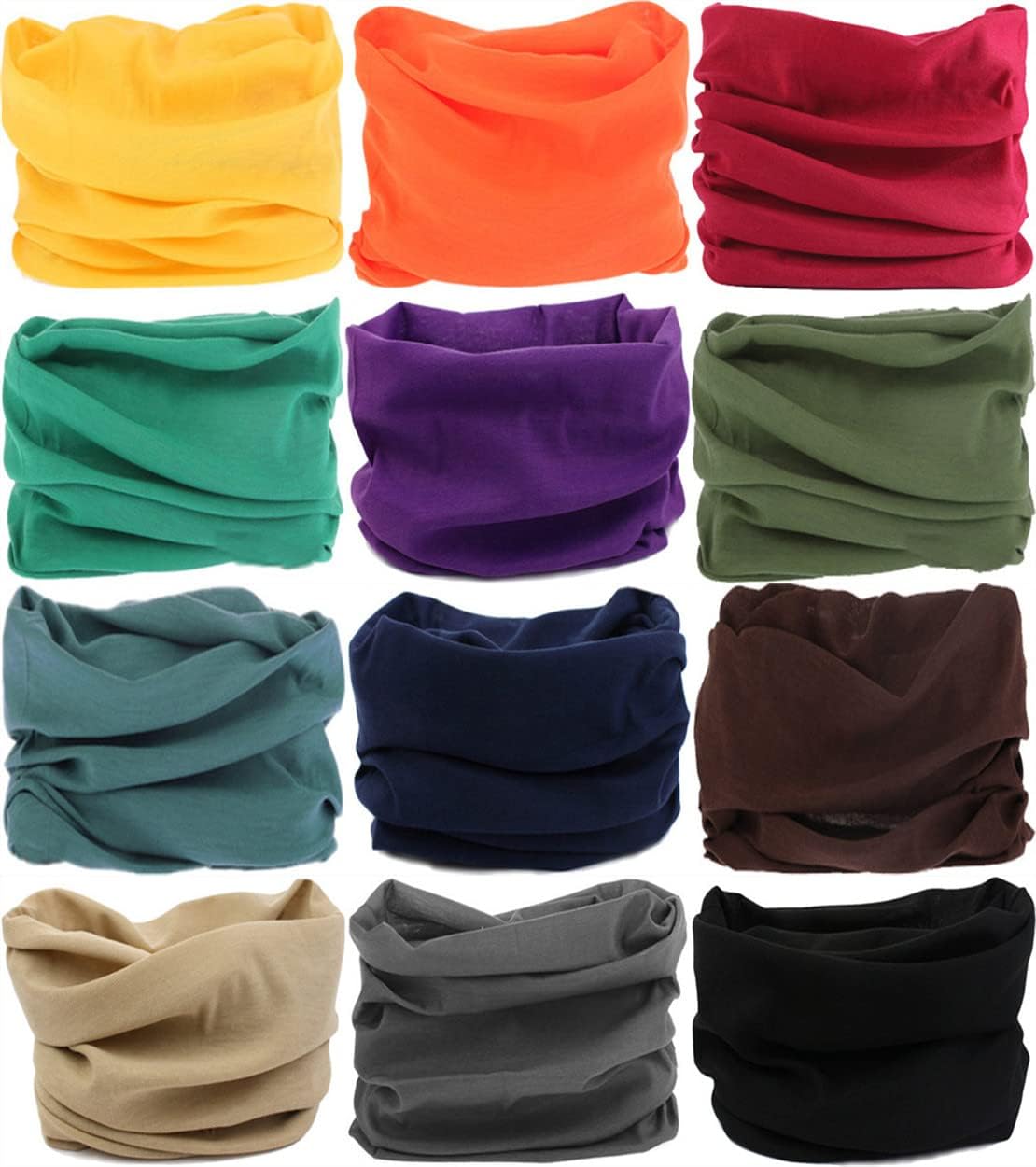 VANCROWN Headwear Head Wrap Sport Headband Sweatband 220 Patterns Magic Scarf 12PCS & 6PCS 12 in 1
