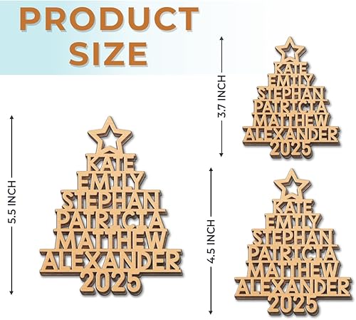 Miniatura 10 de Pawfect House Adornos de Navidad familiares personalizados 2023, decoraciones de Navidad, adornos de madera, Navidad, regalos de Acción de Gracias