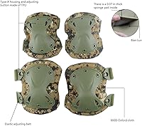 Vista 4 de AOUTACC Almohadillas Protectoras Tácticas de Combate para Rodilla y Codo para Juegos de Paintball CS al Aire Libre, Ciclismo, Seguridad, Equipo