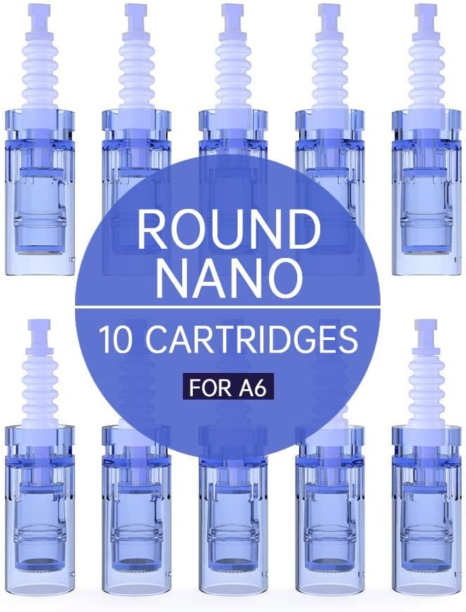Dr.Pen Ultima A6 Round Nano Cartridges, Disposable Replacement Parts (0.1mm) - 10pcs