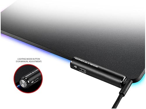 Miniatura 3 de ASUS ROG Balteus - Alfombrilla de mouse RGB para juegos - Puerto USB Iluminación RGB Aura Sync Superficie dura microtexturizada optimizada para
