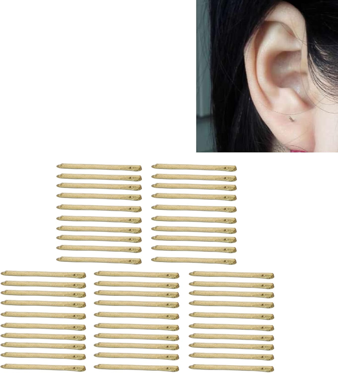 Tea Stem Earrings for Women, Natural Healing for Inflamed Ears, Lightweight Portable Curing Sticks, Essential for New Piercings