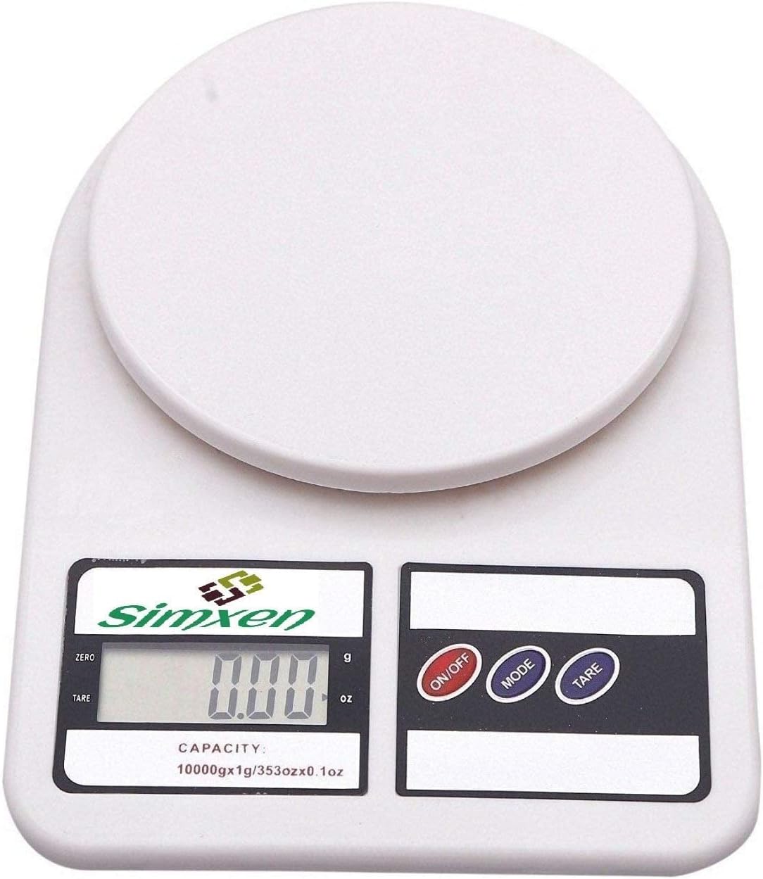 Electronic Digital 10 Kg Weight Scale Kitchen Weight Scale Machine Measure for Measuring Fruits,Spice,Food,Vegetable and More White