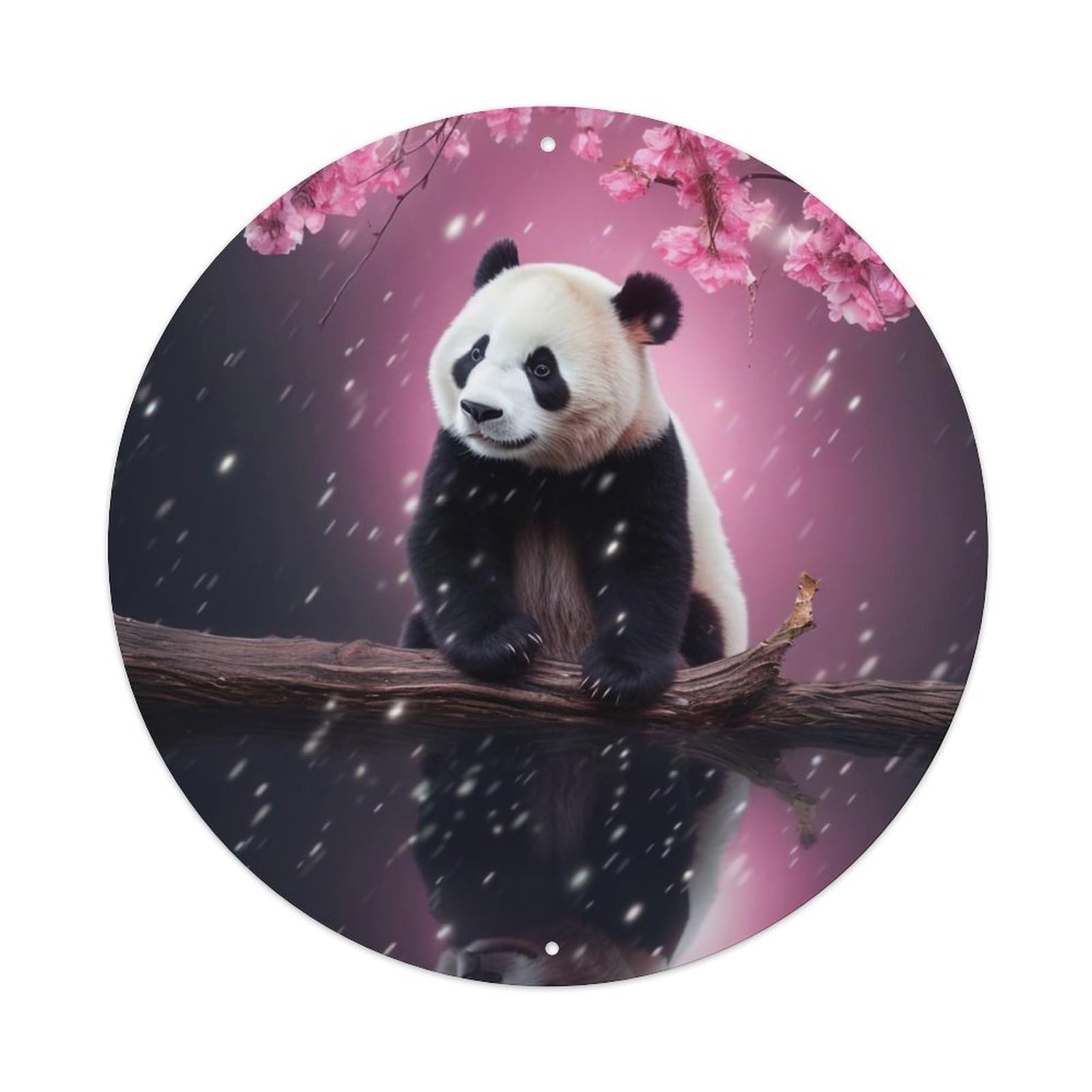 Animal Panda in The Snow Metal Tin Sign