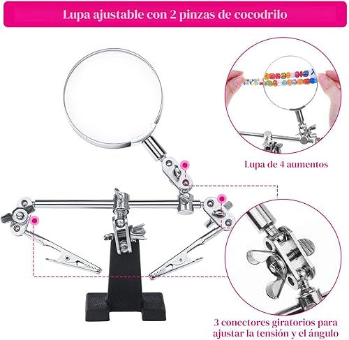 Miniatura 4 de Shynek Kits de suministros para la fabricación de joyas para adultos con herramientas de fabricación de joyas, dijes de aretes, alambres, hallazgos