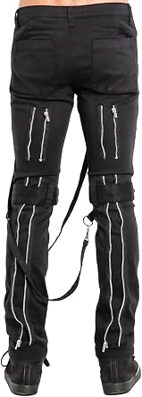 Tripp Strap Zipper Bondage Pants [Black]