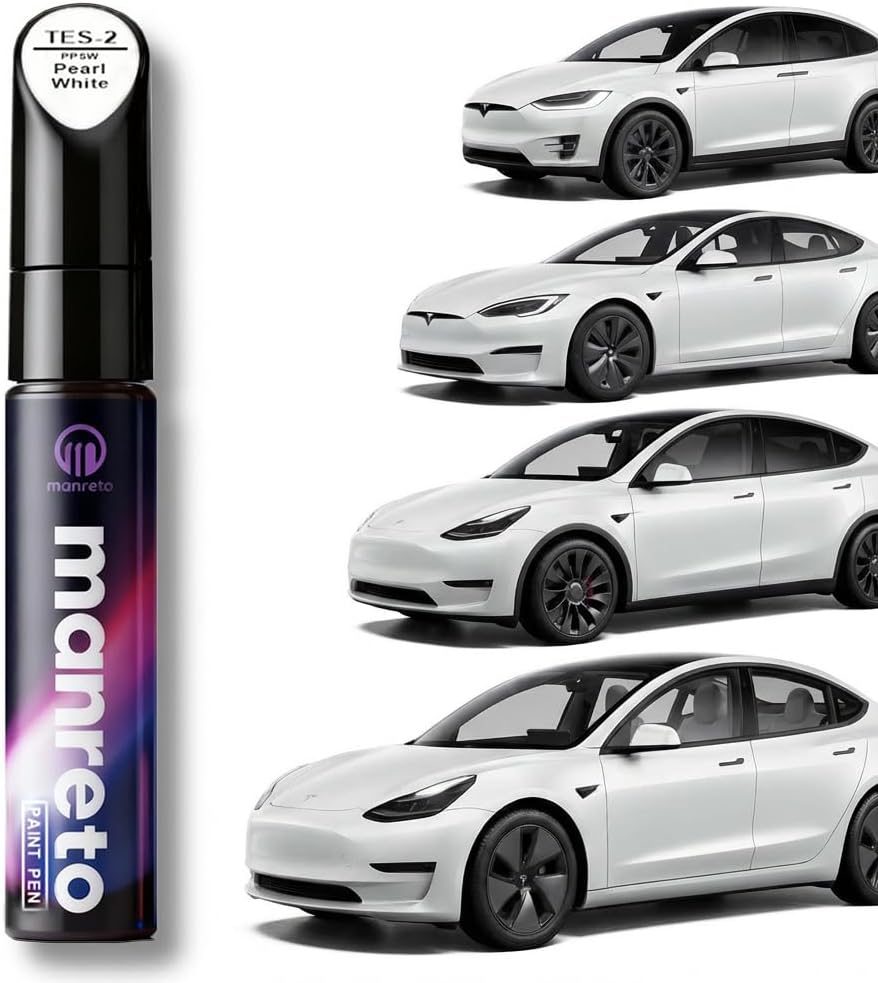 Pearl White Car Paint Touch Up Pen, Exact Color Match Touch Up Paint for Cars, SUVs & Trucks, Quick & Easy Car Scratch Remover, Magic Pen for Scratches and Rock Chips, Waterproof, Versatile Use