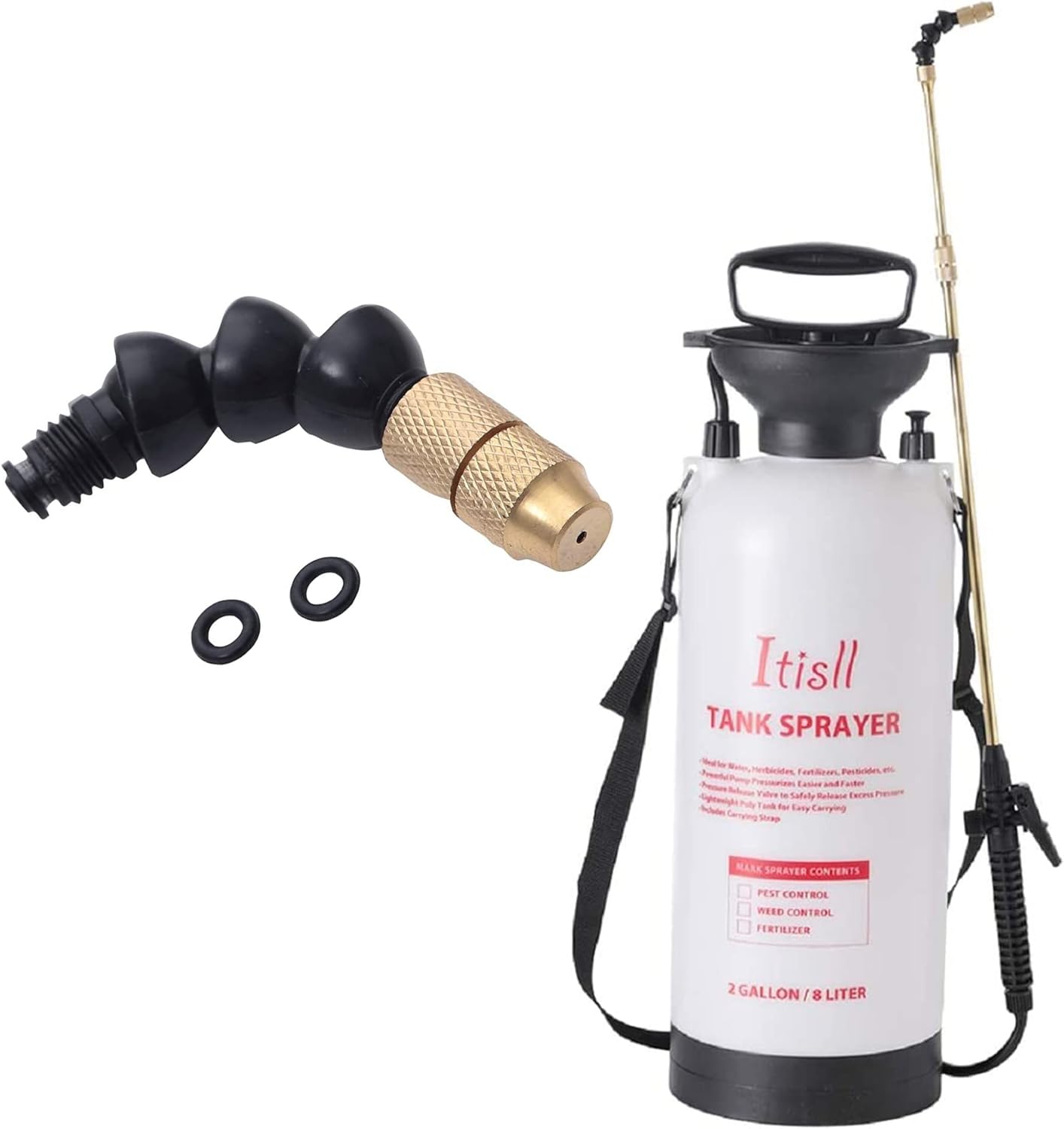 Itisll Sprayer & Brass Nozzle… Patio, Lawn & Garden