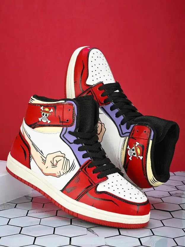 Generic High Top Shoes Sneakers Men Red 9 - Image 3
