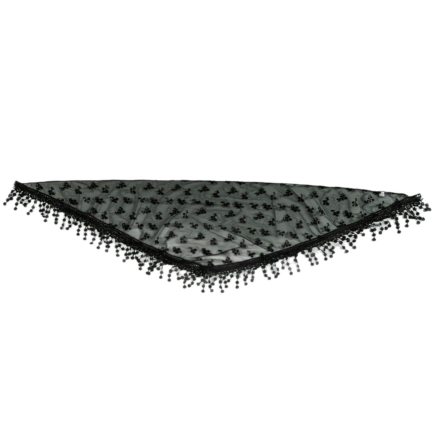 Fashionable Black Net Hair Cover With Tassels For Women Outdoor Wedding Occasions And Photographs(Black)