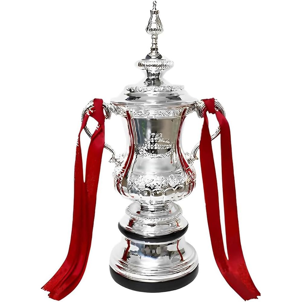 Jhrfu One Color Fa Cup Champions Trophy Replica Football League Trophies Home Table Decor Fan Gifts,32Cm/12.6Inch
