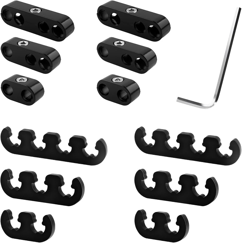 Kit separador de cabos de vela VKQTS para cabos de 7–8 mm com chave – 12 peças