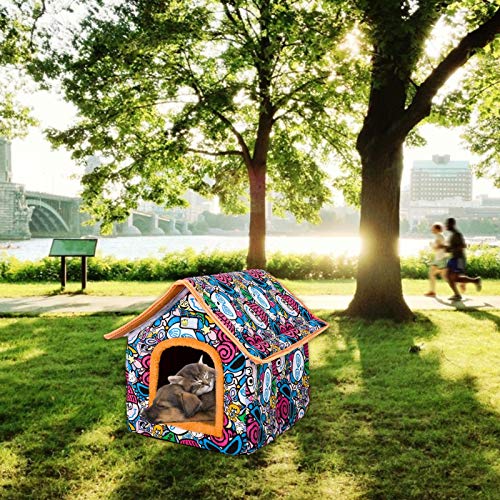 LANGYA Casa para animais de estimação ao ar livre, impermeável, espesso, para ninho de gatos, para b