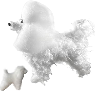 Dog Mannequin, Dog Hair,Dog Wig for Wrapping Grooming Practice Soft Thickened Dog Hair Emulational Small Animal Grooming Kit Supplies, No ModelPoodle