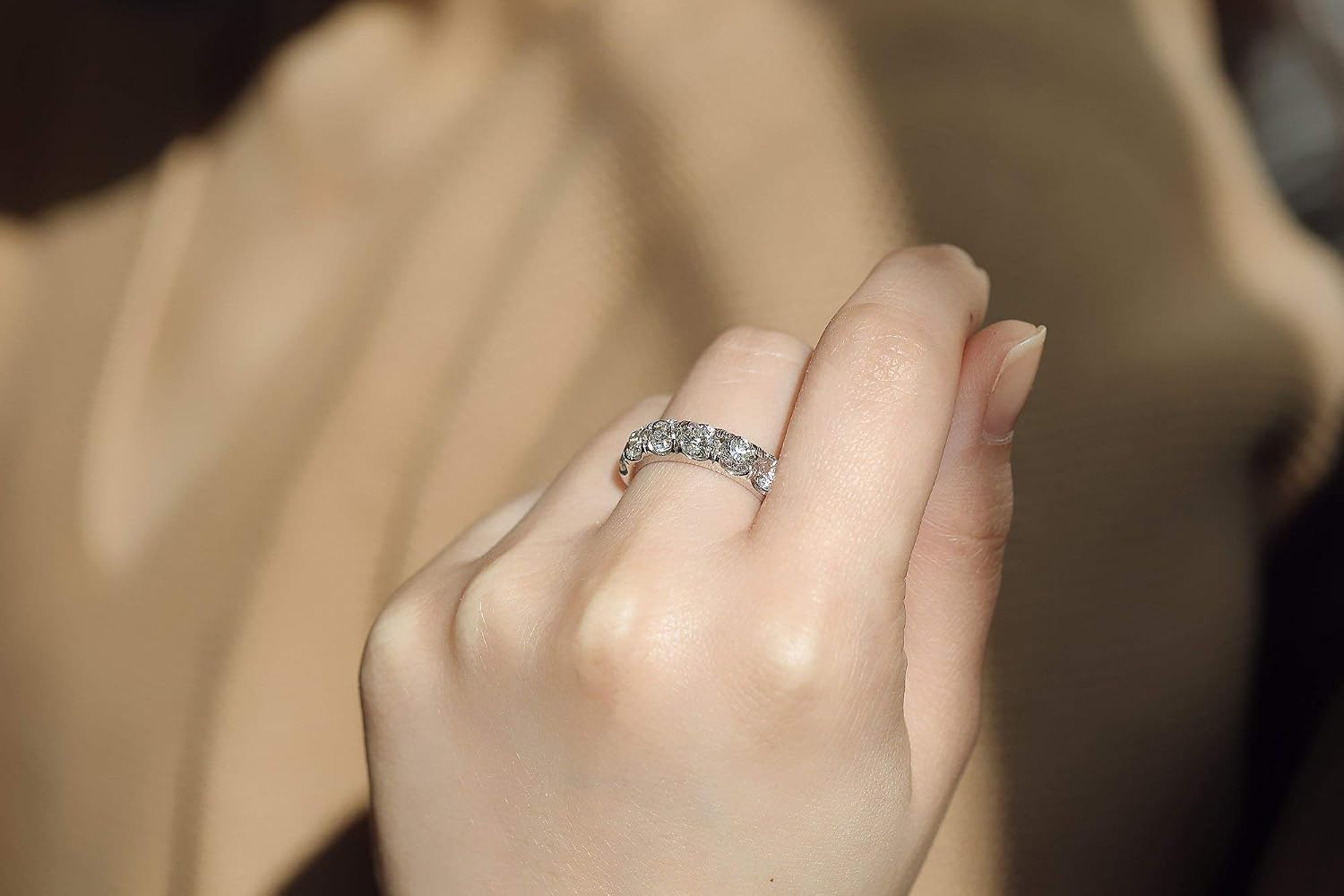 Kobelli Lab Grown Diamond Wide Eternity Band (GH/SI)