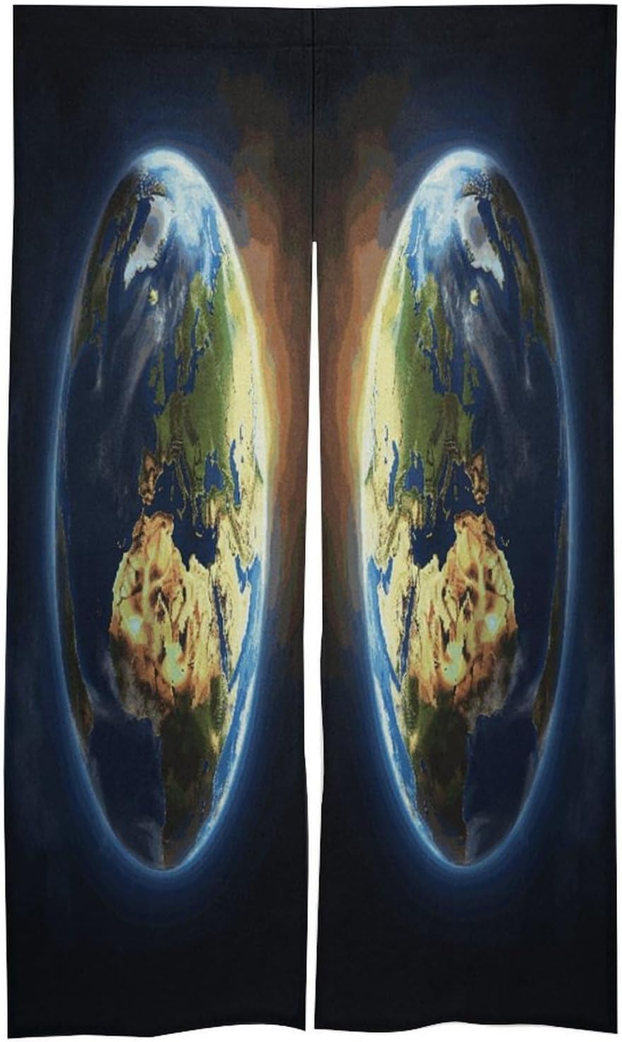 Glowing Earth Door Curtain Printed Doorway Noren Japanese Style Doorway Room Divider Curtains for Privacy Partition Divider Kitchen Home Decorations Wall Hanging