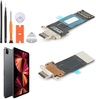 Dock Connector Replacement for iPad Pro 11" 3rd 4th A2377 A2301 A2759 A2435 for iPad Pro 12.9" 5th 6th A2378 A2379 A2436 A2764 2021 2022 Charging Port Replacement Flex Cable with Tools