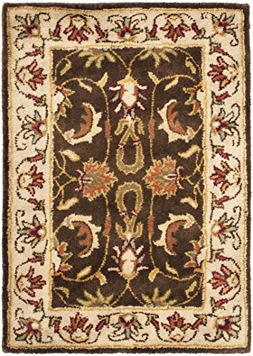 SAFAVIEH Heritage Collection Accent Rug - 2' x 3', Brown & Beige, Handmade Traditional Oriental Wool, Ideal for High Traffic Areas in Entryway, Living Room, Bedroom (HG818A)