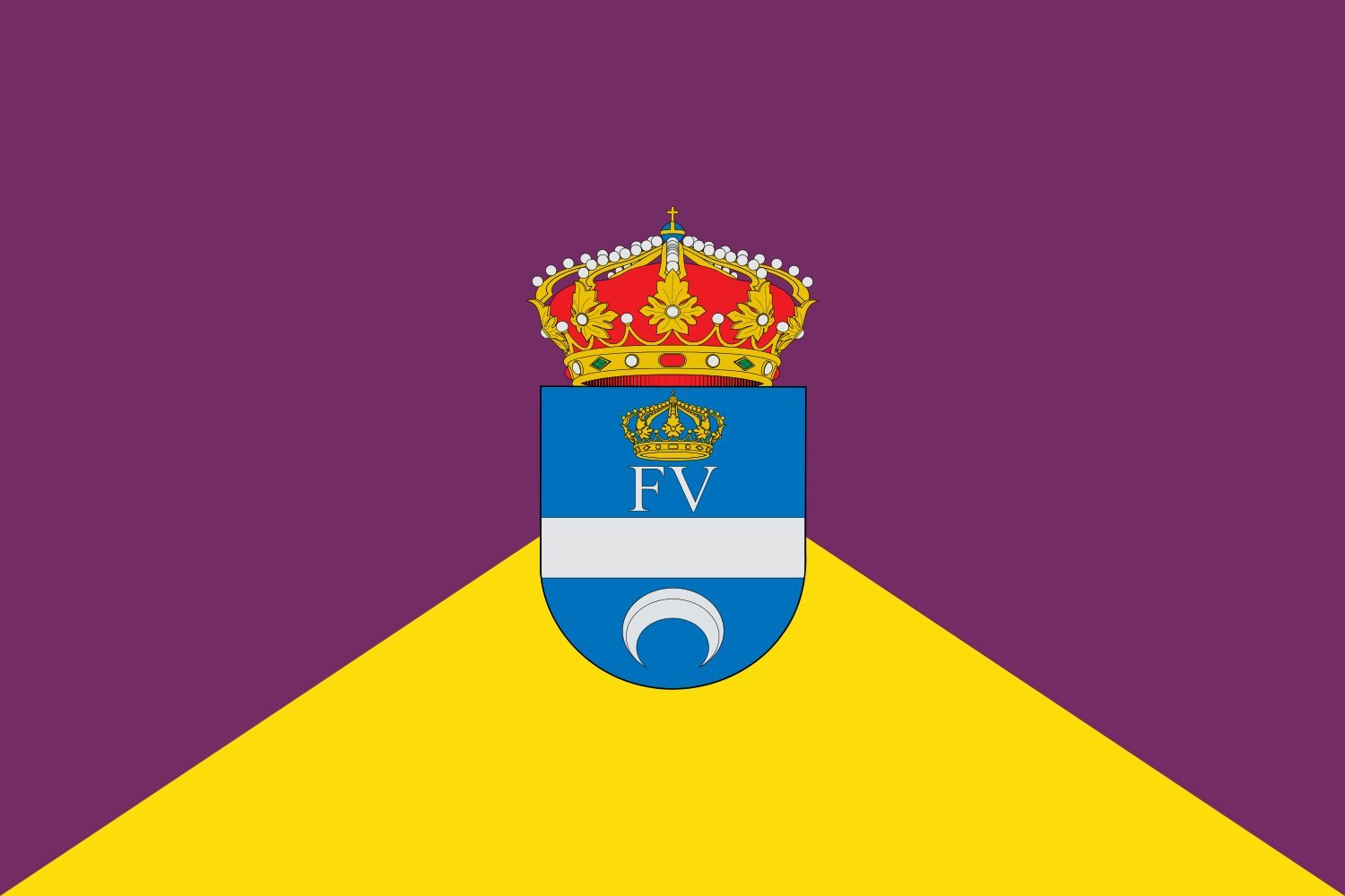 Drapeau Olías del Rey rectangulaire pour la décoration des fêtes de village et événements