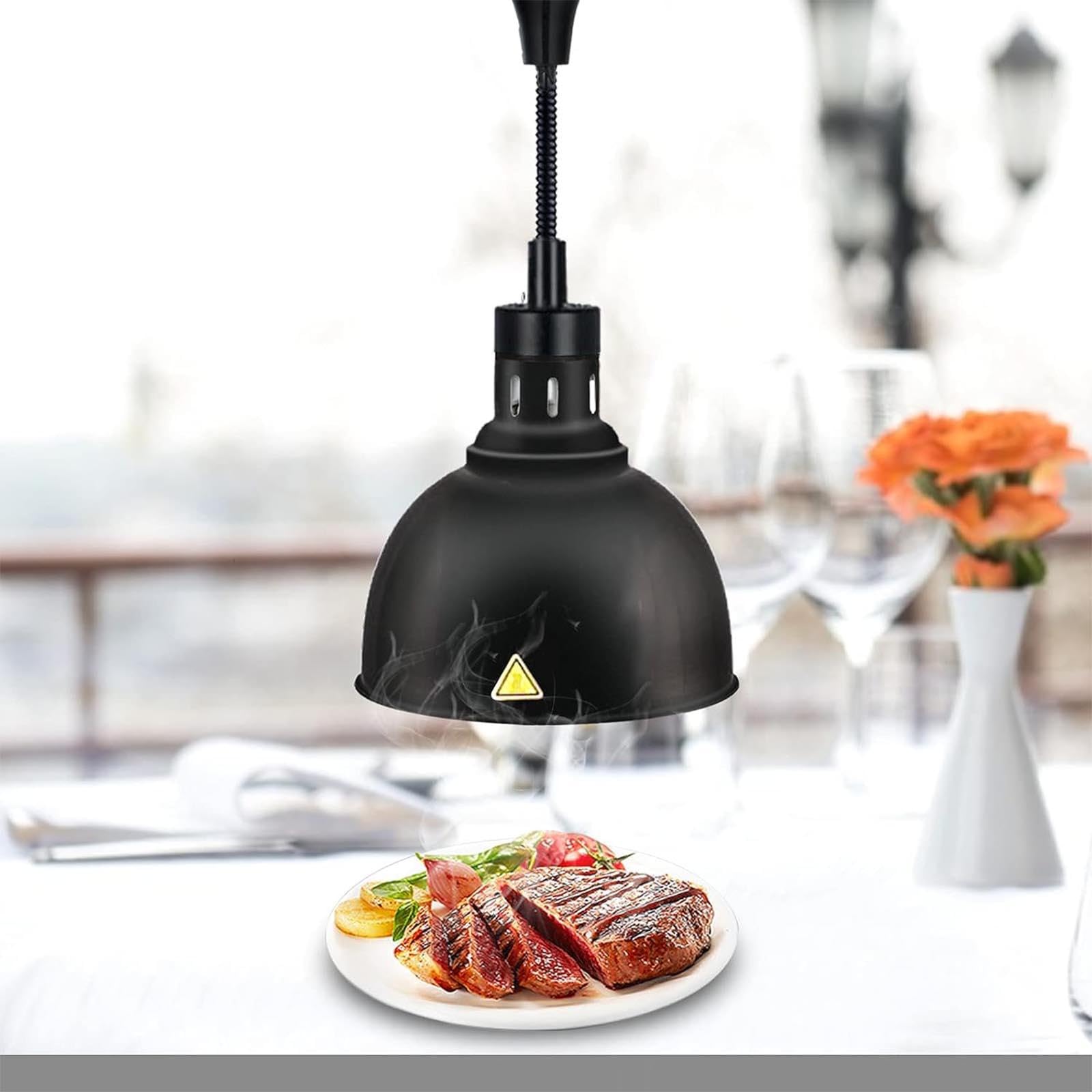 Lampada Scaldavivande per Alimenti, Lampada Scaldavivande, Lampade di Calore Retrattili a Lampadina da 250 W, Scaldavivande per Catering per Forniture di Ristoranti o Uso Domestico